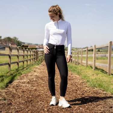 Damen-Reithose Kentucky Miami mit Knie-Grip Schwarz