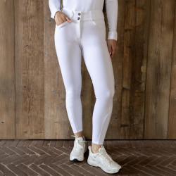 Damen-Reithose Kentucky Miami mit Knie-Grip Weiß Wei&szlig;