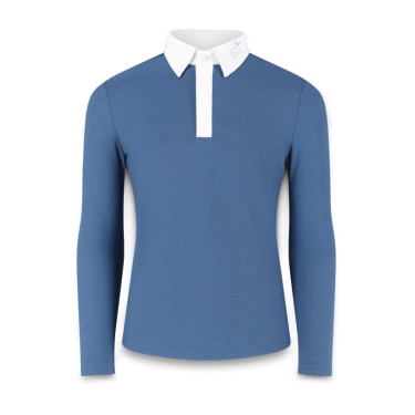 Kentucky Osaka Turnier-Poloshirt mit langen Ärmeln für Jungen Marine Marineblau
