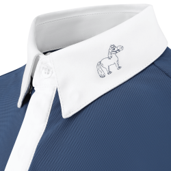Kentucky Osaka Turnier-Poloshirt mit langen Ärmeln für Jungen Marine Marineblau