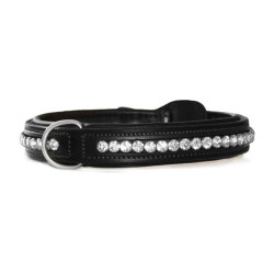 Hundehalsband Equestrian Stockholm mit Strass Schwarz Edition