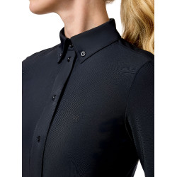 Damen-Langarmhemd Equestrian Stockholm Performance Schwarz