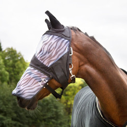 Horze Zebra Fliegenmaske Schwarz Horze Zebra Fliegenmaske Schwarz