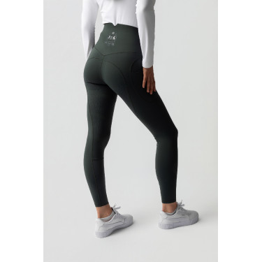 Thermo-Leggings B Vertigo nahtlos mit Vollbesatz Leonora Grün Scarabäus Gr&uuml;n