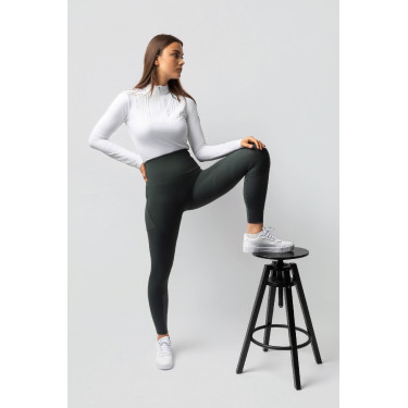 Thermo-Leggings B Vertigo nahtlos mit Vollbesatz Leonora Grün Scarabäus Gr&uuml;n