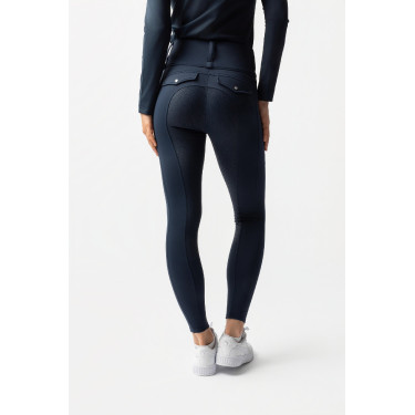 Hybride Thermo-Leggings Horze Anya Full Grip Blaubeere