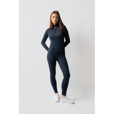 Hybride Thermo-Leggings Horze Anya Full Grip Blaubeere