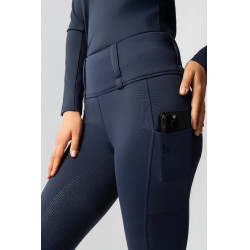Hybride Thermo-Leggings Horze Anya Full Grip Blaubeere