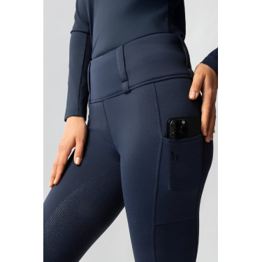 Hybride Thermo-Leggings Horze Anya Full Grip Blaubeere