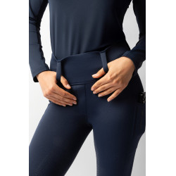 Hybride Thermo-Leggings Horze Anya Full Grip Blaubeere