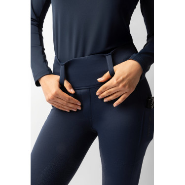 Hybride Thermo-Leggings Horze Anya Full Grip Blaubeere