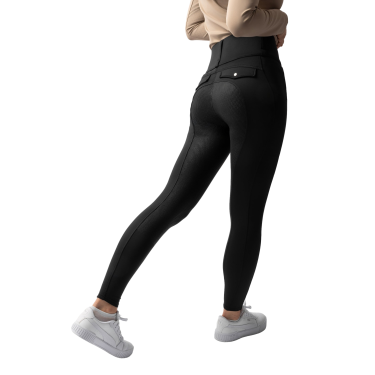 Hybride Thermo-Leggings Horze Anya Full Grip Schwarz Hybride Thermo-Leggings Horze Anya Full Grip Schwarz