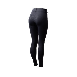 Winterreitleggings Damen Vollbesatz Horze Dea Dunkelmarine Blau