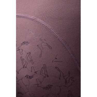 Kinder-Thermo-Reitleggings Horze Dea mit Vollbesatz-Grip Feuerstein Grau