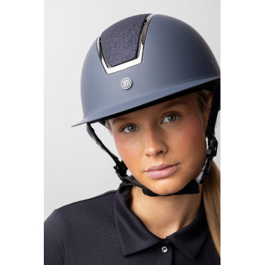 Schimmernder Metall-Helm Monarch II Horze Dunkelblau