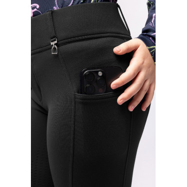 Reithose Horze Mira Kinder Vollbesatz Öffnung Marineblau