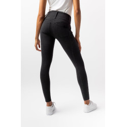 Damenreithose Horze Carolyn Denim Fullgrip Schwarz