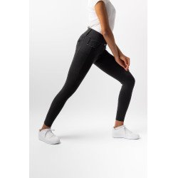 Damenreithose Horze Carolyn Denim Fullgrip Schwarz