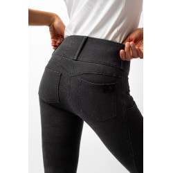 Damenreithose Horze Carolyn Denim Fullgrip Schwarz