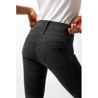 Damenreithose Horze Carolyn Denim Fullgrip Schwarz