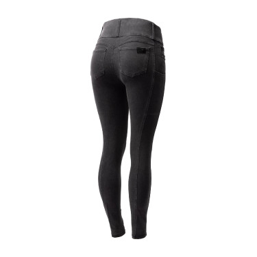 Damenreithose Horze Carolyn Denim Fullgrip Schwarz