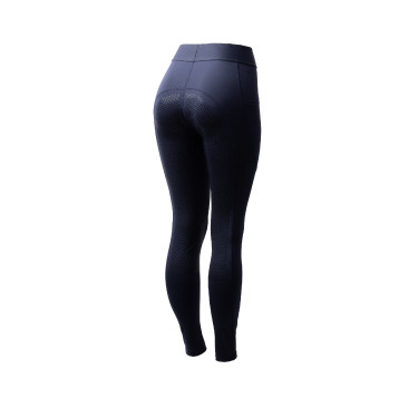 Reitleggings Horze Maia Vollbesatz Damen Öffnung Marineblau