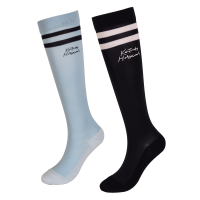 Stripes Socken 2er-Pack Kentucky Marineblau / Hellblau