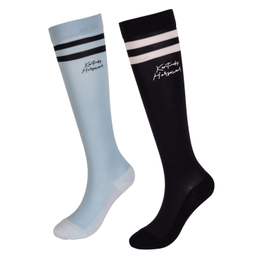 Stripes Socken 2er-Pack Kentucky Marineblau / Hellblau