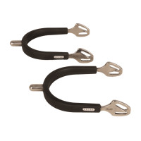 Runde Stahlsporen mit Velari-Gummi Edelstahl