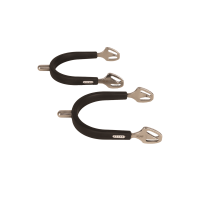 Runde Stahlsporen mit Velari-Gummi Edelstahl