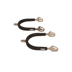 Runde Stahlsporen mit Velari-Gummi Edelstahl