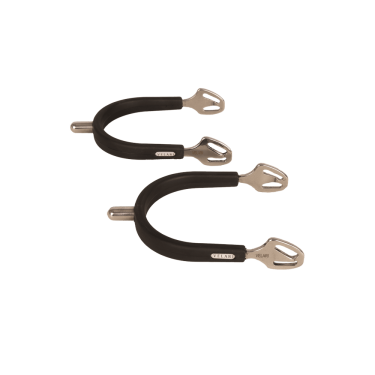 Runde Stahlsporen mit Velari-Gummi Edelstahl