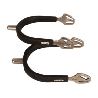 Runde Stahlsporen mit Velari-Gummi Edelstahl