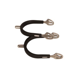 Runde Stahlsporen mit Velari-Gummi Edelstahl