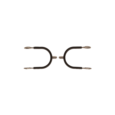 Runde Stahlsporen mit Velari-Gummi Edelstahl