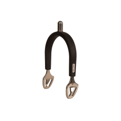 Runde Stahlsporen mit Velari-Gummi Edelstahl