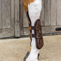 Vordere Gamaschen mit elastischem Karpalschutz Kentucky Braun