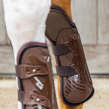 Vordere Gamaschen mit elastischem Karpalschutz Kentucky Braun