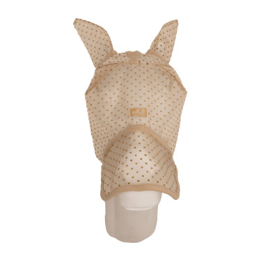 Kentucky Fliegenschutzmaske Herz mit Ohren und Nase Beige kariert Kentucky Fliegenschutzmaske Herz mit Ohren und Nase Beige kariert