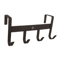 Matte Metall-Zaumhalter mit 4 Haken Grooming Deluxe Schwarz