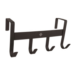 Matte Metall-Zaumhalter mit 4 Haken Grooming Deluxe Schwarz Matte Metall-Zaumhalter mit 4 Haken Grooming Deluxe Schwarz