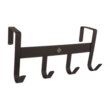 Matte Metall-Zaumhalter mit 4 Haken Grooming Deluxe Schwarz Matte Metall-Zaumhalter mit 4 Haken Grooming Deluxe Schwarz