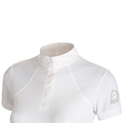 Tattini Turnier-Poloshirt für Mädchen mit mikroperforierten Einsätzen Weiß Wei&szlig;