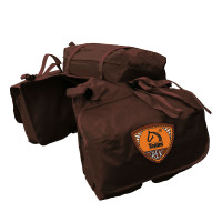 Tattini Trek Dreifach-Satteltasche aus Cordura Braun Tattini Trek Dreifach-Satteltasche aus Cordura Braun