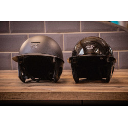 Helm Pénélope langer Visier Glänzend Schwarz