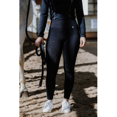 Reitleggings Equithème Acacia Schwarz