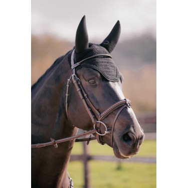 Mütze für Pferde Pénélope Soundless Strass Schwarz