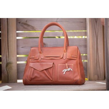 Handtasche Pénélope Maëlys Großes Modell Cognac Braun