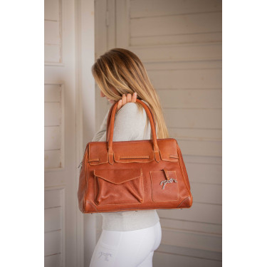 Handtasche Pénélope Maëlys Großes Modell Cognac Braun