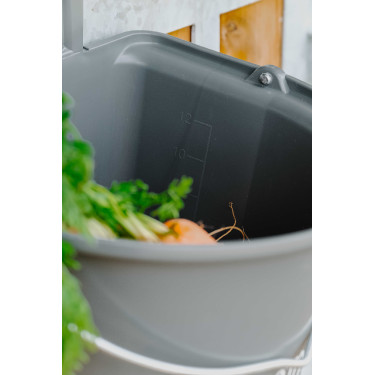 Futterkrippe Hippotonic mit Haken und Griff Dunkelgrau